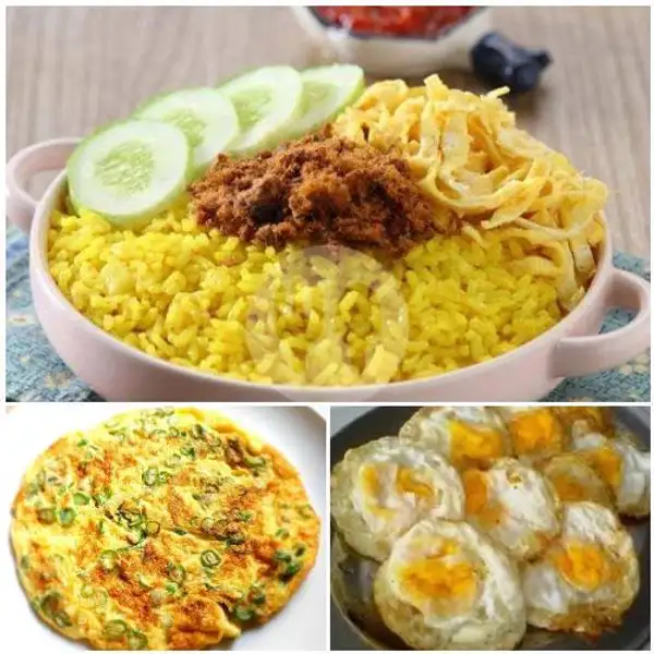 Naskun Telur Dadar Goreng | Nasi Kuning DEN ARKA, Pagarsih