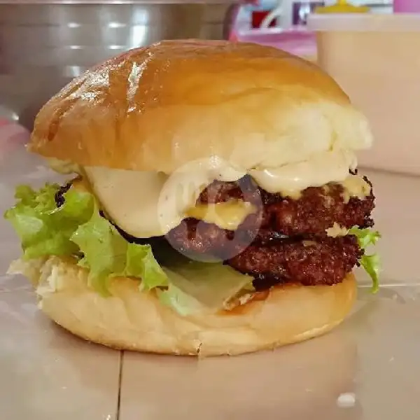 Burger Besar Daging Saus Barbeque | Raja Kebab Pizza & Burger, Pasopati