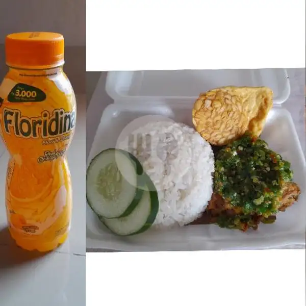 Paket SEGER Nasi Ayam Geprek Cabe Ijo + Floridina | DAPOER NANG'YA