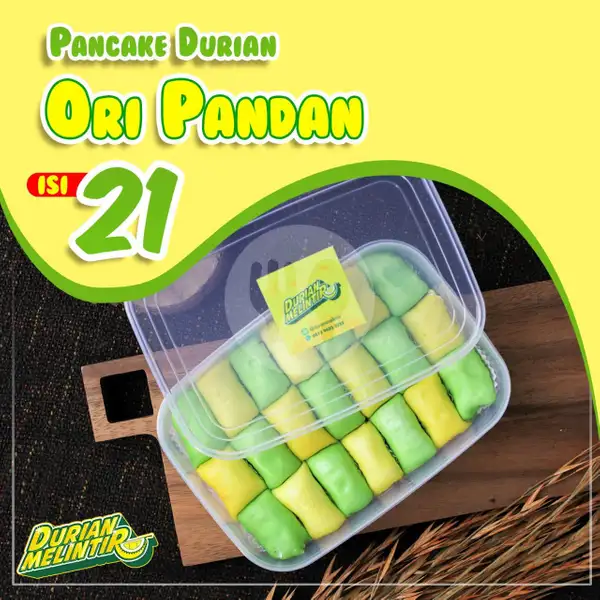 Pancake Durian Ori Pandan Isi 21 | Makaroni Melintir, Pasar Minggu