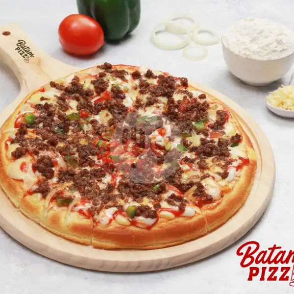 Beef Blackpepper Pizza Premium Large 30 cm | Burger Ramly / Batam Burger, Bengkong Cahaya Garden