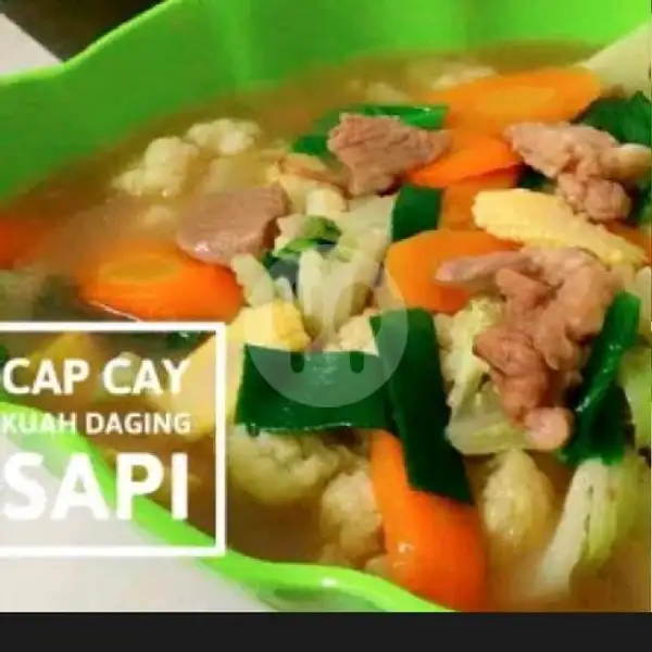Cap Cay Daging Sayur Komplit Kuah Kental+Nasi Putih/Manis Dingin | Mie Aceh Indah Cafe, Deli Tua