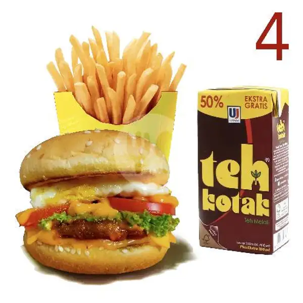 Paket Kenyang 4 | Only Burger, Taman Kopo