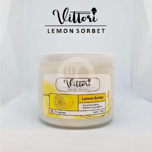 Ice Cream Es Krim Gelato Vittori - Lemon Sorbet | Vittori Gelato