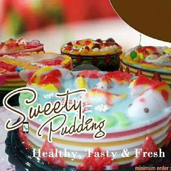 Pudding Rainbow Vegan, Medium Size | Sweety Pudding