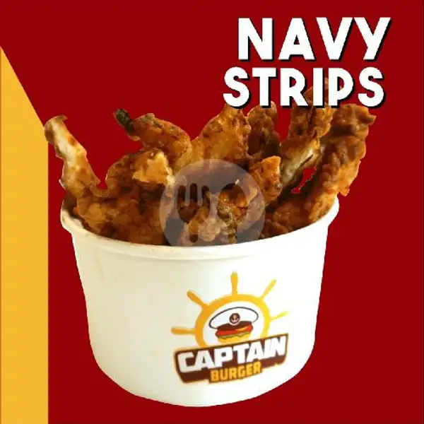 Navy Strips | Captain Burger, Genteng Biru