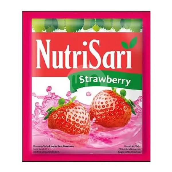 Es Nutrisari Strawberry | Warung Makan Bu Imah, Gatot Subroto
