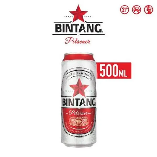 Beer Bintang Can 500Ml - Bir Bintang Kaleng 500Ml | KELLER K Beer & Soju Anggur Bir, Cicendo