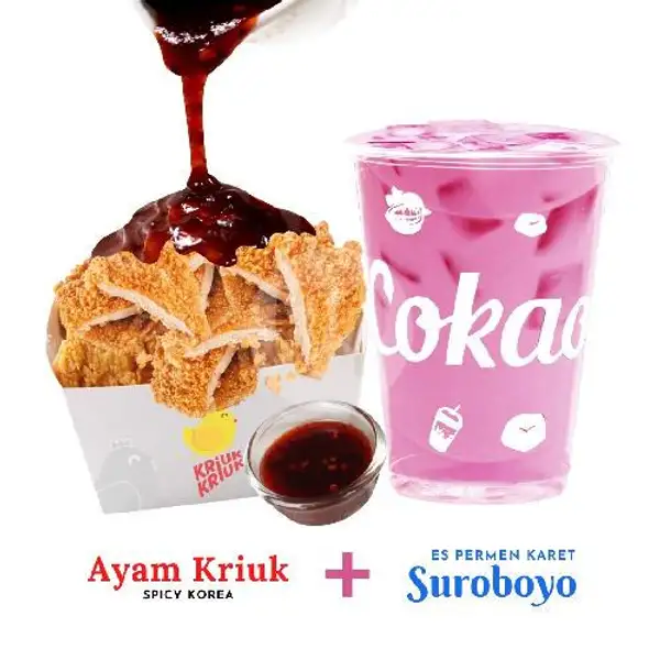 Ayam Kriuk Spicy Korea + Es Permen Karet Suroboyo | Kriuk Kriuk, Mojopahit
