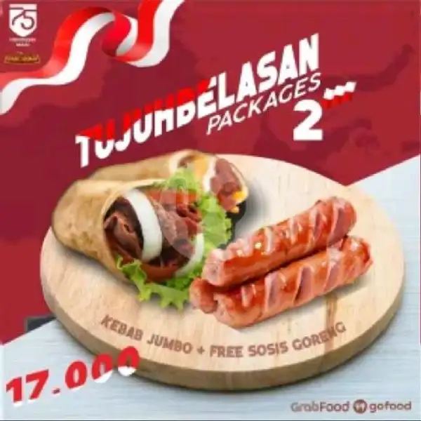 17an 2 Kebab Jumbo Free Sosis Goreng | Kebab Bosman, Gembong