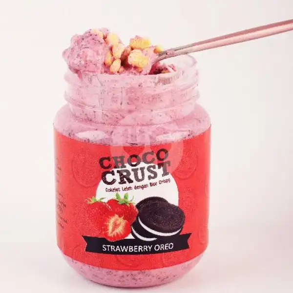 choco crust strawberry oreo | Delvi Snack, Durian Cup, Raya Mukfar