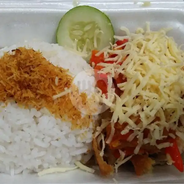 Nasi Ayam Geprek Keju | Ayam Geprek Shisa, Dukuh Kupang