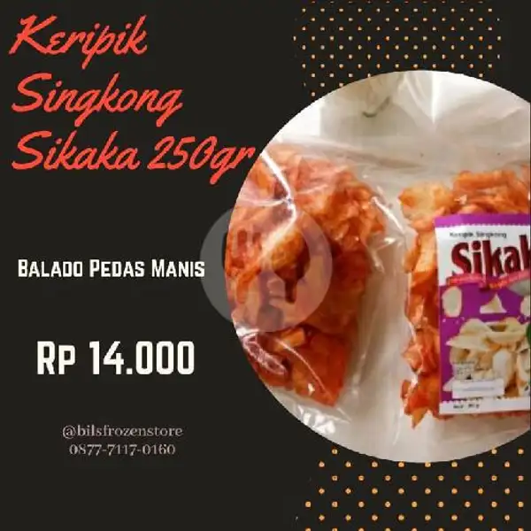 Keripik Singkong Balado Pedas Manis | Bils Frozen Store