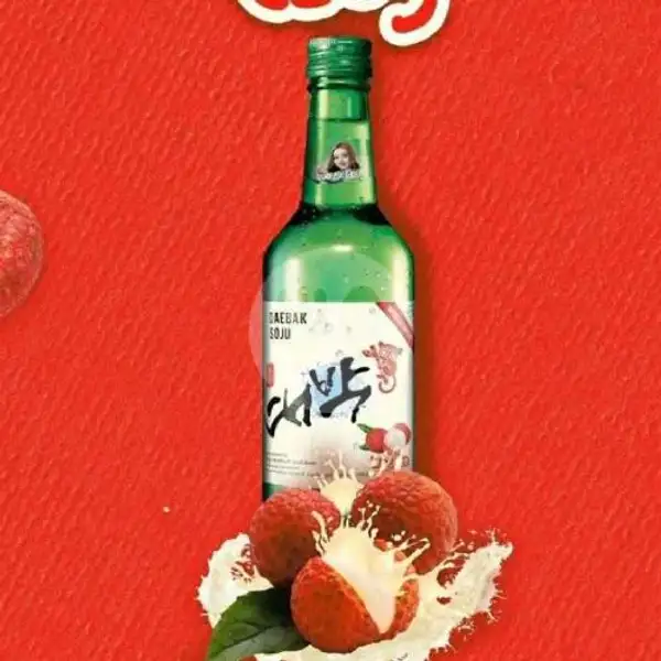 Soju Daebak Lychee + Free Kacang Kulit Garuda | Arnes Beer Snack Anggur & Soju