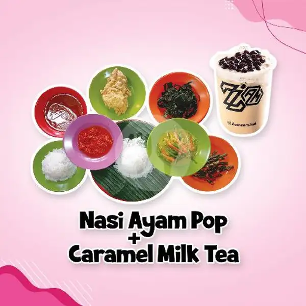 Nasi Ayam Pop + Caramel Milk Tea | Berkah Zam-Zam, DR Mansyur