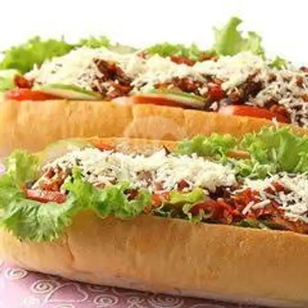 Hotdog (Sosis Jumbo + Daging Ayam + Keju) | Hotdog Mozarela Kita, Tampan