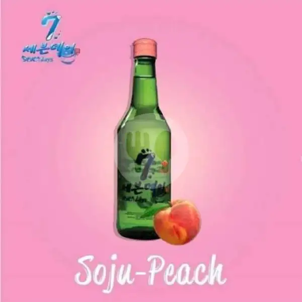 Soju Seven Day Peach + Free Kacang Kulit Garuda | Arnes Beer Snack Anggur & Soju