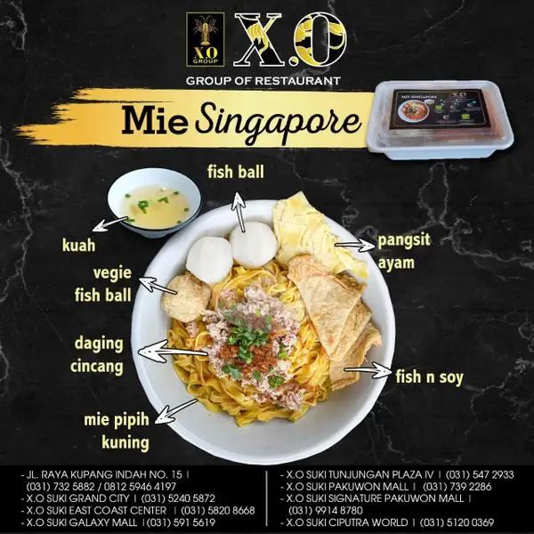 Mie Singapore Frozen | XO Cuisine, Mall Tunjungan Plaza