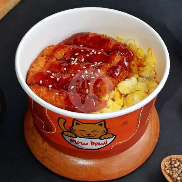 Spicy Korean Crispy Chicken Slice Rice bowl | Mew Bowl, Palembang