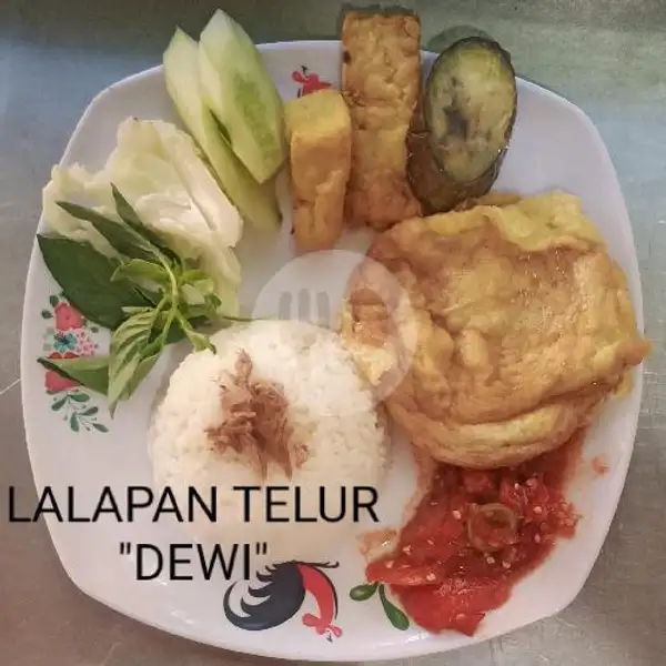 Lalapan Telur + Nasi | Ayam Geprek Sudi Mampir, Food Court Genteng Biru