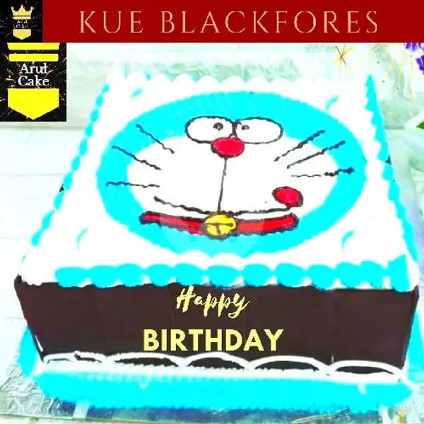 Kue Ultah Karakter Doraemon, Uk : 24X24 | Kue Ulang Tahun ARUL CAKE, Pasar Kue Subuh Senen