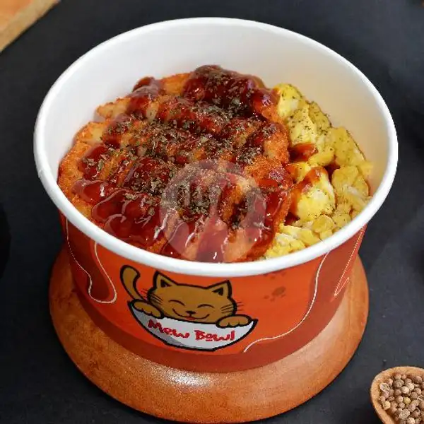 BBQ Crispy Chicken Slice Ricebowl | Mew Bowl, Palembang