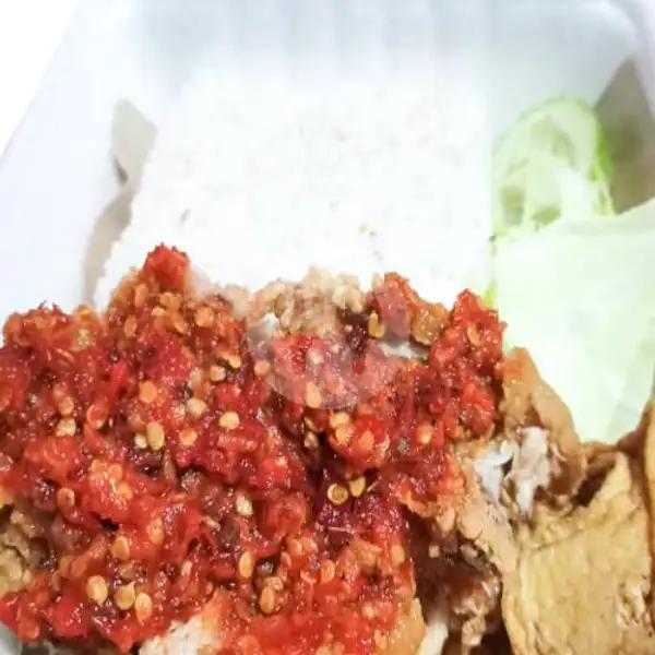Ayam Geprek Premium Extra Pedas + Nasi | Warung Rizqy, Bangil