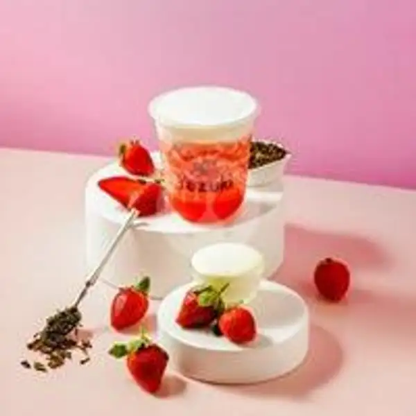Cheese Strawberry (S) | Yuzuki Tea & Bakery Majapahit - Cheese Tea, Fruit Tea, Bubble Milk Tea and Bread