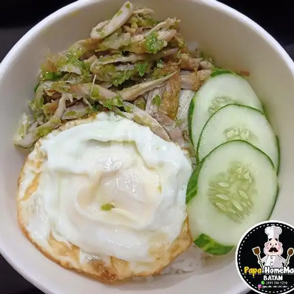 Rice Bowl Ayam Suwir Cabe Ijo | Papa Homemade Batam, Graha Baloi