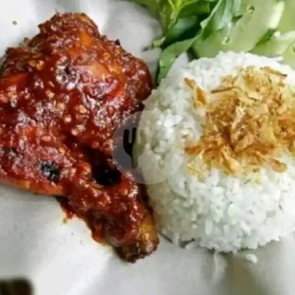 Nasi Putih Ayam Bakar Mercon | Nasi Kulit Ambyar