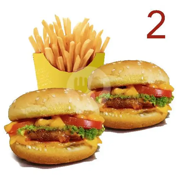 Paket Hemat 2 | Only Burger, Taman Kopo