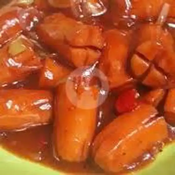 Nasi + Sosis Isi 3pcs Sauce Hot Barbeque | Ayam Geprek Farish, Tlogosari Kulon