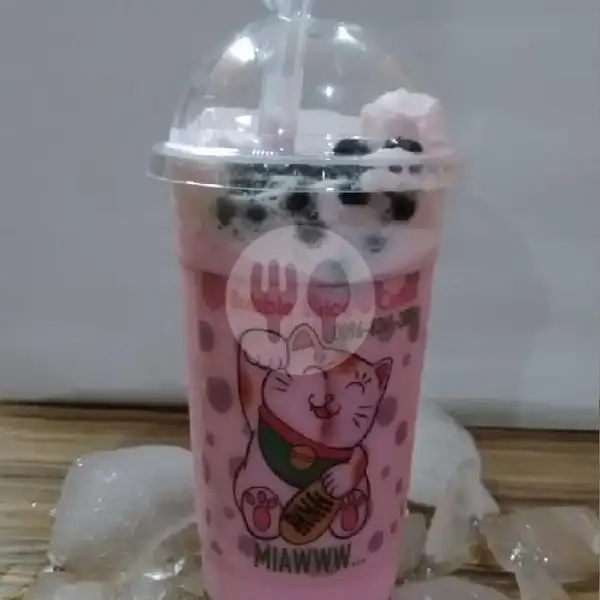 Strawberry Bubble Free Snack | Asli Bubble Juice & Coffee, Kiaracondong