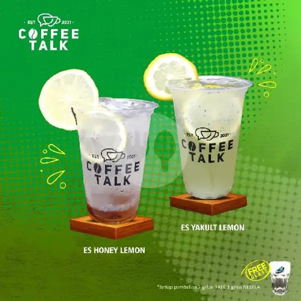 FREE GELAS! Es Honey Lemon + Es Lemon Yakult | Coffee Talk, sei panas