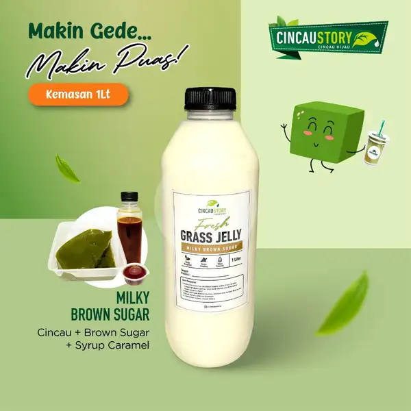 1 Liter Cincau Milky Brown Sugar | Cincau Story, Gajah Mada Plaza