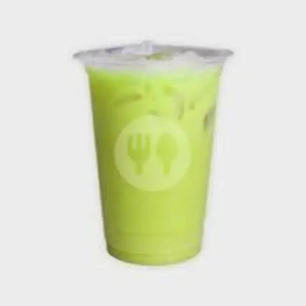 ice green tea drink / minuman es teh hijau | Niu Mani Cafe [Mie Setan, Ayam Geprek Mozzarella, Fire Chicken, Salted Egg]