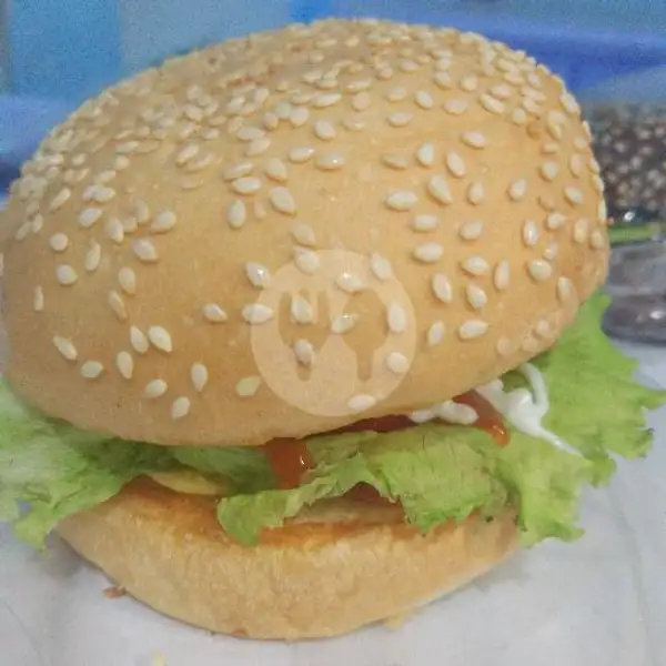 Burger Ori (Pilihan: Pedas/Tak Pedas) | Kedai Kopi Blue (Kopi Original, Burger, Kebab), Malang