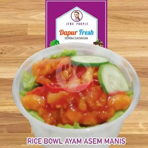 Rice Bowl Ayam Asam Manis | Jenk Purple Dapur Fresh,Bekasi