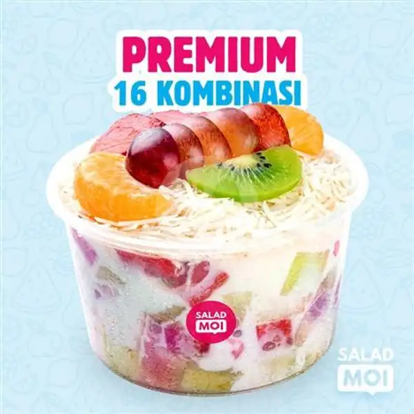 PREMIUM L (16 Kombinasi, 450ml) Salad Buah | Salad MOI (#1 Healthy Salad Buah), Kasihan