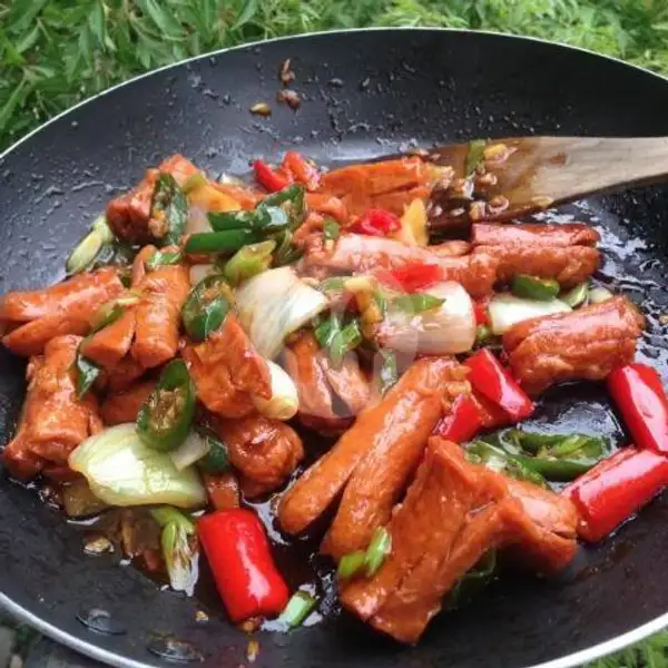 Ayam + Sosis Cabe Ijo/Merah | Ayam Geprek Mami Queensha, Patam Lestari