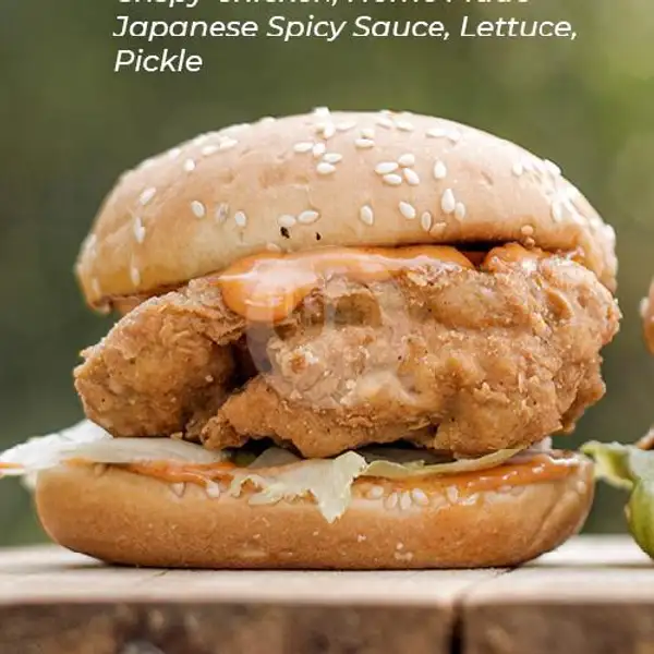 Japanese Spicy Chicken Burger | Berg'R, Kawi Atas