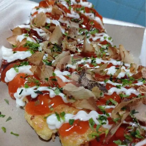 Okonomiyaki isi Keju Sosis | Takoyaki Afreenshop, Kalibata