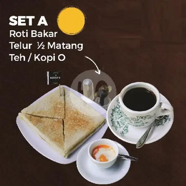 Set A (roti + Telor + Kopi / Teh) | Warkop 96, Taman Kota Mas