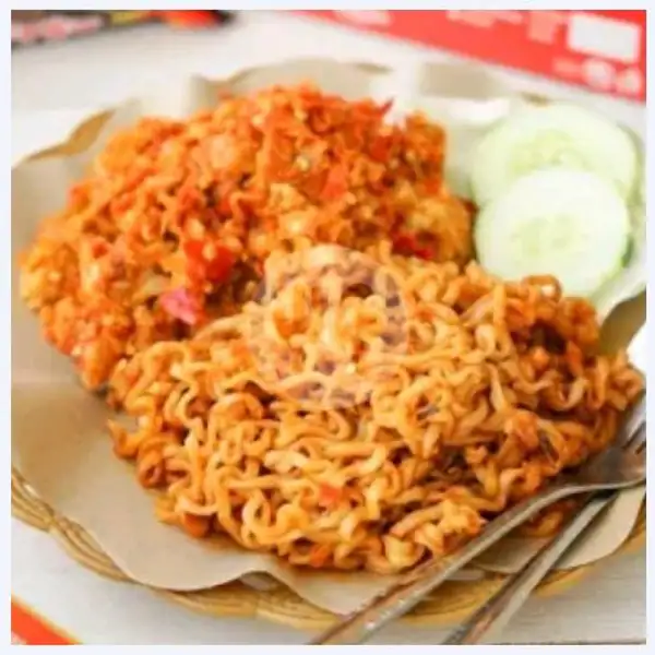Mie Ayam Geprek ( Tanpa Nasi ) | Kremes & Penyetan Cak Bass, Gubeng