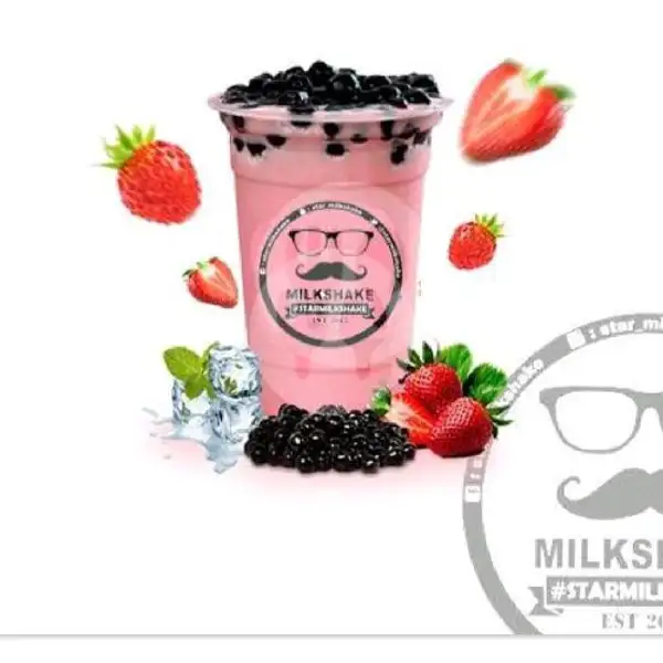 Strawberry Topping Bubble Chocochips | Star Milkshake, Sekupang