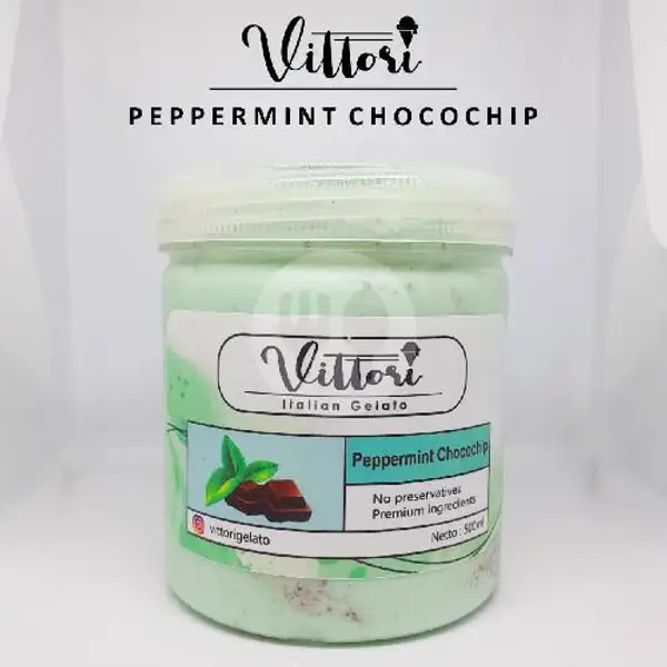 Ice Cream Es Krim Gelato Vittori - Peppermint Chocochip | Vittori Gelato