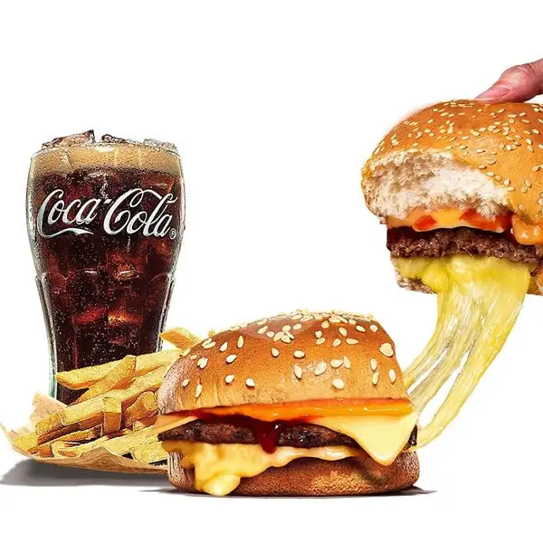 Paket Mozzarella Cheeseburger Medium | Burger King, Pettarani