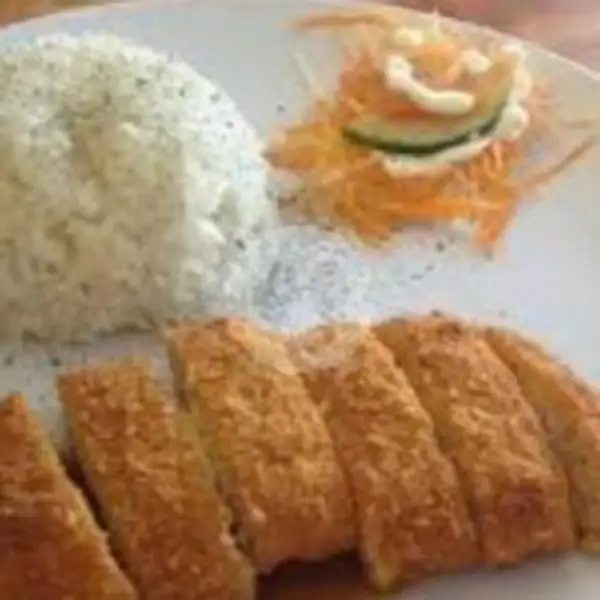 Bento (Chicken Katsu + Rice With Bbq / Bbq Spicy Sauce) | Popcorn Chicken Alya & Cireng Isi & Cireng Crispy, Kebonagung