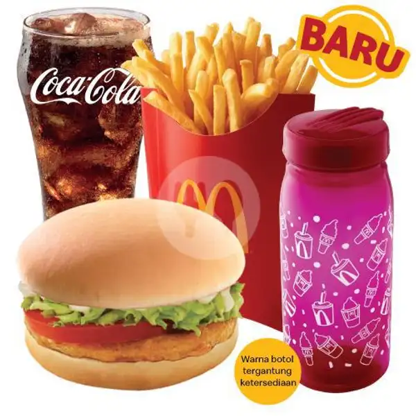 Paket Hemat Chicken Burger Deluxe, Lrg + Colorful Bottle | McDonald's, Bumi Serpong Damai