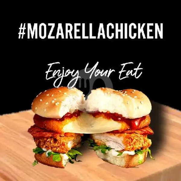 Chicken Burger With Cheese Mozarella | Eat G (LOTF), Kampung Gedong